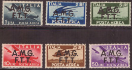 Trieste 1947 AMG FTT Aerea UnN°A1-A6 Cpl Set 6v MNH/** Vedere Scansione - Airmail