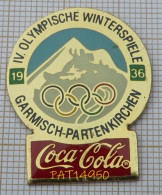 PAT14950 COCA COLA  JO GARMISCH PARTENKIRCHEN 1936  En Version EPOXY PREMIER TAIWAN - Coca-Cola