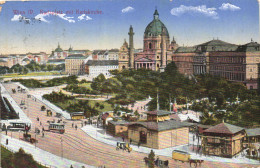 VIENNA, ARCHITECTURE, CHURCH, TRAM, CARRIAGE, PARK, AUSTRIA, POSTCARD - Churches