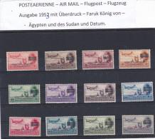 - ÄGYPTEN -EGYPT -LUFTPOST-FLUGPOST -AIR MAIL-1953 ÜBERDRUCK KÖNIG VON ÄGYPTEN UND SUDA - Posta Aerea