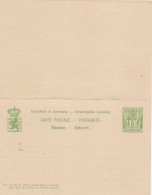 35472# CARTE POSTALE AVEC REPONSE PAYEE ANTWORT BEZAHLT ENTIER POSTAL LUXEMBOURG GANZSACHE STATIONERY - Stamped Stationery