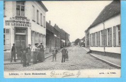 Lebbeke-+/-1900-Korte Molenstraat-A.Tirez-De Taey-Drukker Uitgever "De Lebbekenaar"- Geanimeerd-Uitg. A. Tirez-Rare - Lebbeke