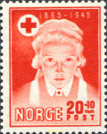 101902 MNH NORUEGA 1945 80 ANIVERSARIO DE LA CRUZ ROJA NORUEGA - Nuovi