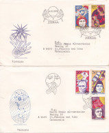 SPACE 2  COVERS FDC  CIRCULATED 1977 Tchécoslovaquie - Storia Postale