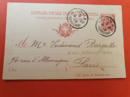 Italie - Entier Postal + Réponse De Rome Pour Paris En 1910 - J 139 - Postwaardestukken