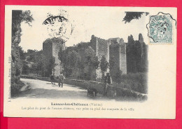 Cpa 86 Lussac Les Châteaux Les Iles Du Pont De L Ancien Château, Animée, Dos Simple, Voyagée 1904, Voir Scannes - Lussac Les Chateaux