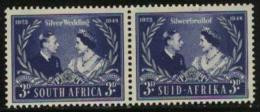SOUTH AFRICA UNION, 1948, Mint Hinged Stamps, Silver Wedding,  207-208, #2451 - Nuevos