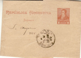 ARGENTINA 1896 WRAPPER SENT - Storia Postale