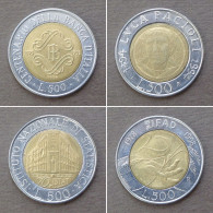 ITALIA - Lotto (4x) Monete Commemorative Da 500 Lire, Periodo 1946-2001 * Rif. MNT-L002 - Commémoratives