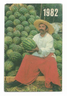 USSR Ukraine Folklore Watermelons Advertising Pocket Calendar Card 1982 - Petit Format : 1981-90