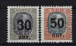 Iceland Mi 112 - 113 1925Neuf Avec ( Ou Trace De) Charniere / MH/* - Unused Stamps