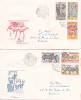 WILDLIFE  2  COVERS FDC  CIRCULATED 1976 Tchécoslovaquie - Covers & Documents