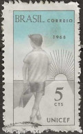 BRAZIL 1968 UNICEF - 5c - Boy Walking Towards Rising Sun FU - Used Stamps