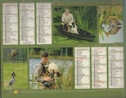 CALENDRIER ANNEE 2012, COMPLET, MULTIVUE, LA PECHE, LA CHASSE COULEUR REF 13881 - Groot Formaat: 2001-...