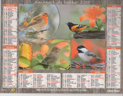 CALENDRIER ANNEE 2016, COMPLET, MULTIVUE, OISEAUX  COULEUR REF 13885 - Groot Formaat: 2001-...