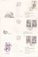 PAITING 3  COVERS FDC  CIRCULATED 1982 Tchécoslovaquie - Lettres & Documents
