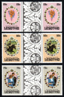 Lesotho, **, Yv 456 à 458, Mi 344A à 346A, Sg 451 à 453, Mariage Charles Et De Diana, Paires Avec Pont, - Lesotho (1966-...)