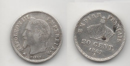 + FRANCE   + 20 CENTIMES  1867 A   + 20 CENTIMES 1867 BB  + - 20 Centimes