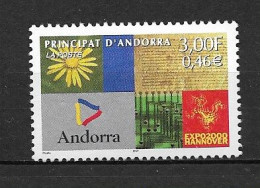 ANDORRE FR ,  No 536 , NEUF , ** , SANS CHARNIERE, TTB . - Unused Stamps