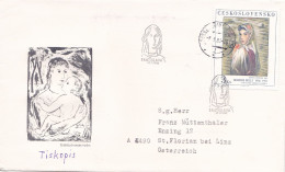 THE PAINTING COVERS FDC  CIRCULATED 1982 Tchécoslovaquie - Covers & Documents