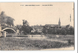 CPA 77 Bray Sur Seine Le Pont Vue De Mouy Et Le Train Tramway - Bray Sur Seine