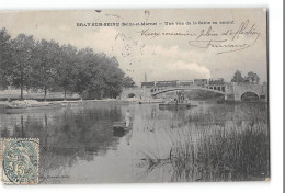 CPA 77 Bray Sur Seine Le Pont Et Le Train Tramway - Bray Sur Seine