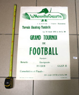 E1 Ancienne Affiche - 1972 - Football - Terrain Houdeng Tombelle - Nouvelle Gazette 2 - Affiches