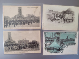 4 Cartes   De Longwy Dont Bleu à La Lune 1899 , Et Militaires - Longwy