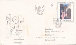 PAINTING COVERS FDC  CIRCULATED 1982 Tchécoslovaquie - Lettres & Documents