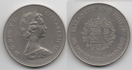 + GRANDE BRETAGNE    + 25 PENCE 1972 + ELISABETH ET PHILIP + 20 NOVEMBRE 1947 - 1972 + - Andere & Zonder Classificatie