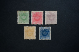 (T6) Cabo Verde 1877 Crown Issue - Af. 10 To 14 (No Gum) - Isola Di Capo Verde