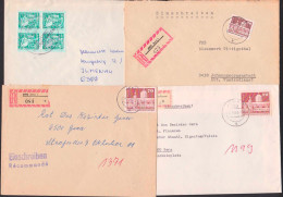 JENA Drei R-Briefe Mit Untersch. Zebrastreifen Kennbuchstaben, SSt. 80 Jahre Planetarium - Labels For Registered Mail
