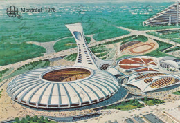 CARTOLINA  MONTREAL,QUEBEC,CANADA-MONTREAL 1976-MAQUETTE DU PARC OLYMPIQUE-NON VIAGGIATA - Montreal