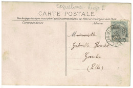 TP 53 S/CP Fantaisie Obl. Ambulant Erquelinnes-Liège 2 26//NOVE/ 12-16/ 1902 > Gosselies - Bahnpoststempel