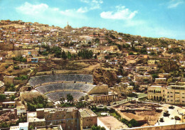 AMMAN, AMPHITHEATER, ARCHITECTURE, CARS, JORDAN, POSTCARD - Jordania