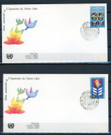 AC15-4 Nations Unies FDC 1er Jour N° 314 + 315  . A Saisir !!! - FDC