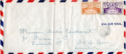 L73721 - Guadeloupe - 1946 - 5F MiF A LpBf (senkr Mittelbug) POINTE A PITRE -> PORT OF SPAIN (Trinidad & Tobago) - Briefe U. Dokumente