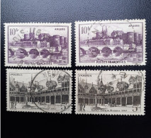N° 499-500 Lot De 4 Bien Frappés - Used Stamps