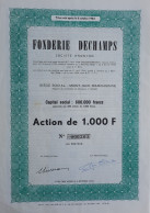 Fonderie Dechamps - Mont-sur-Marchienne- 1964 - Action De 1000 Fr - Industrie
