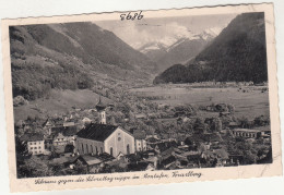 E2372) SCHRUNS Gegen Die Silvrettagruppe Im Montafon - Voarlberg - Häuser U. Kirche ALT ! - Schruns