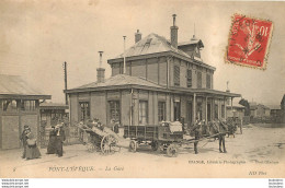 PONT L'EVEQUE LA GARE ET ATTELAGE - Pont-l'Evèque