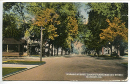 Voyagé 1914 - MATTOON Wabash Avenue Looking East From 16 TH Street - Autres & Non Classés