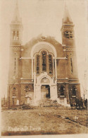 Lens * Carte Photo * Place Et église St Pierre , Bombardements , Sous Occupation Allemande Ww1 Guerre 14/18 War - Lens