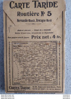 CARTE ROUTIERE TARIDE N°5 NORMANDIE OUEST ET BRETAGNE NORD  1/250 000e  PARFAIT ETAT - Cartes Routières