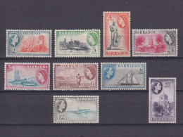 BARBADOS 1953, SG# 290-298, CV £22, Part Set, Architecture, Ships, MH - Barbados (...-1966)