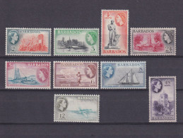 BARBADOS 1953, SG# 290-298, CV £22, Part Set, Architecture, Ships, MH - Barbados (...-1966)