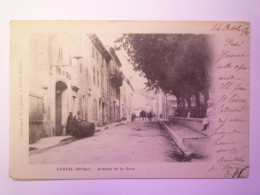 2024 - 272  LORIOL  (Drôme)  :  Avenue De La GARE   1902   XXX - Loriol