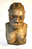 E1 Buste Africain - Negresse - Zoulou - Objet Ethnique - Afrikaanse Kunst