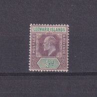 LEEWARD ISLANDS 1902, SG# 20, King Edward VII, MH - Leeward  Islands