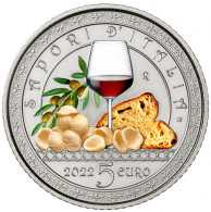 Italia - 5 Euro 2022 - Cultura Enogastronomica Italiana - Primitivo E Orecchiette - Puglia - N# 340410 UC# 267 - Italia